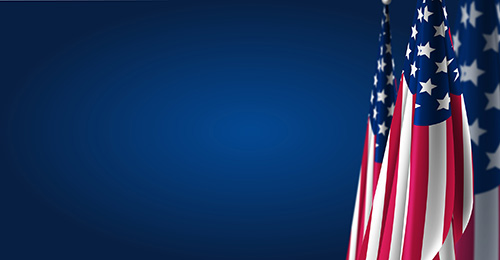 flag picture with blue background