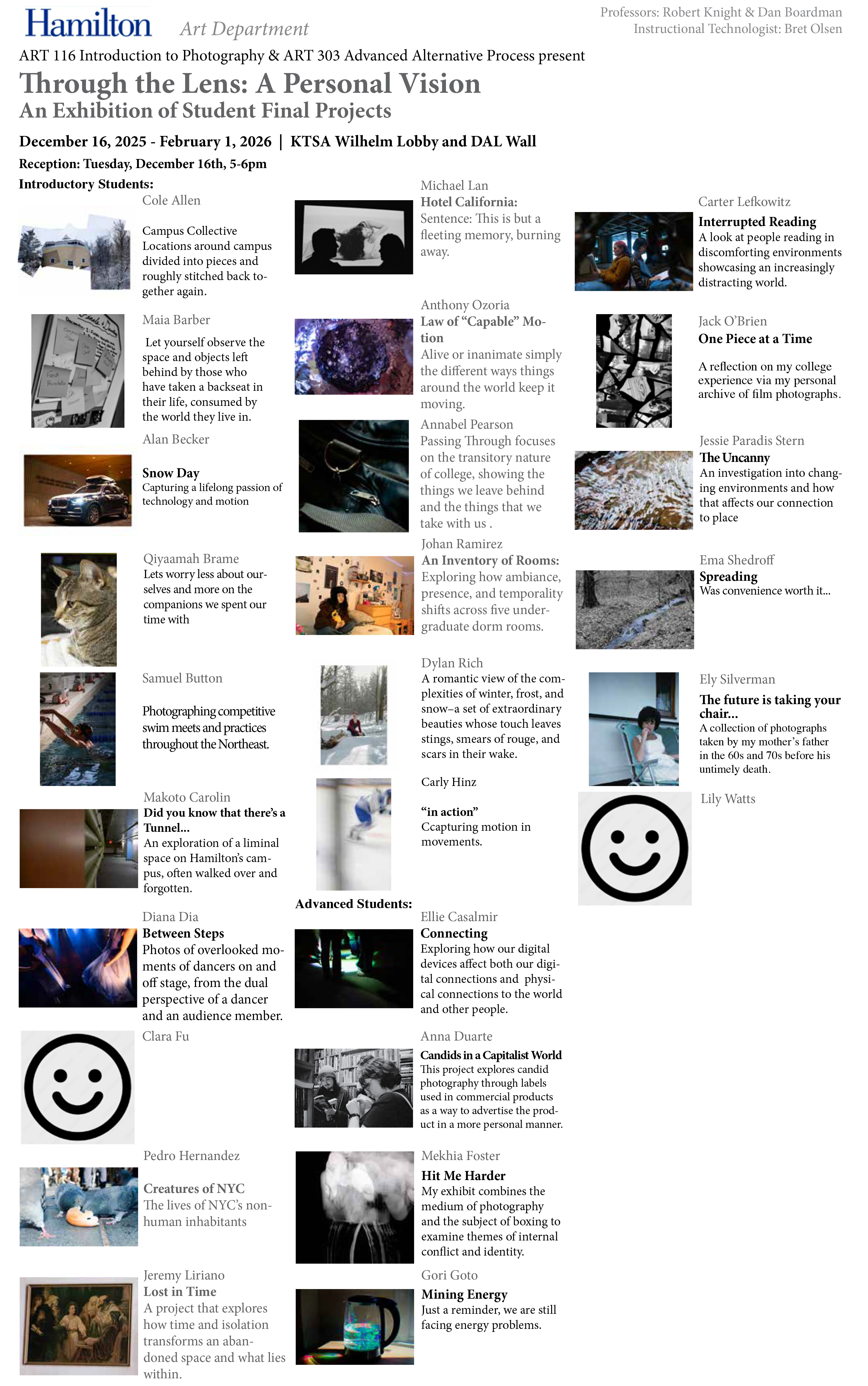 Fall Photo Courses Exhibition Event Image