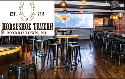 restaurant area with horseshoe tavern logo